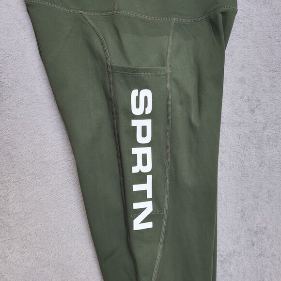 BYLT Leggings Womens Medium Green Essential Legging Mid Rise Side Pockets SPRNT - Picture 8 of 13